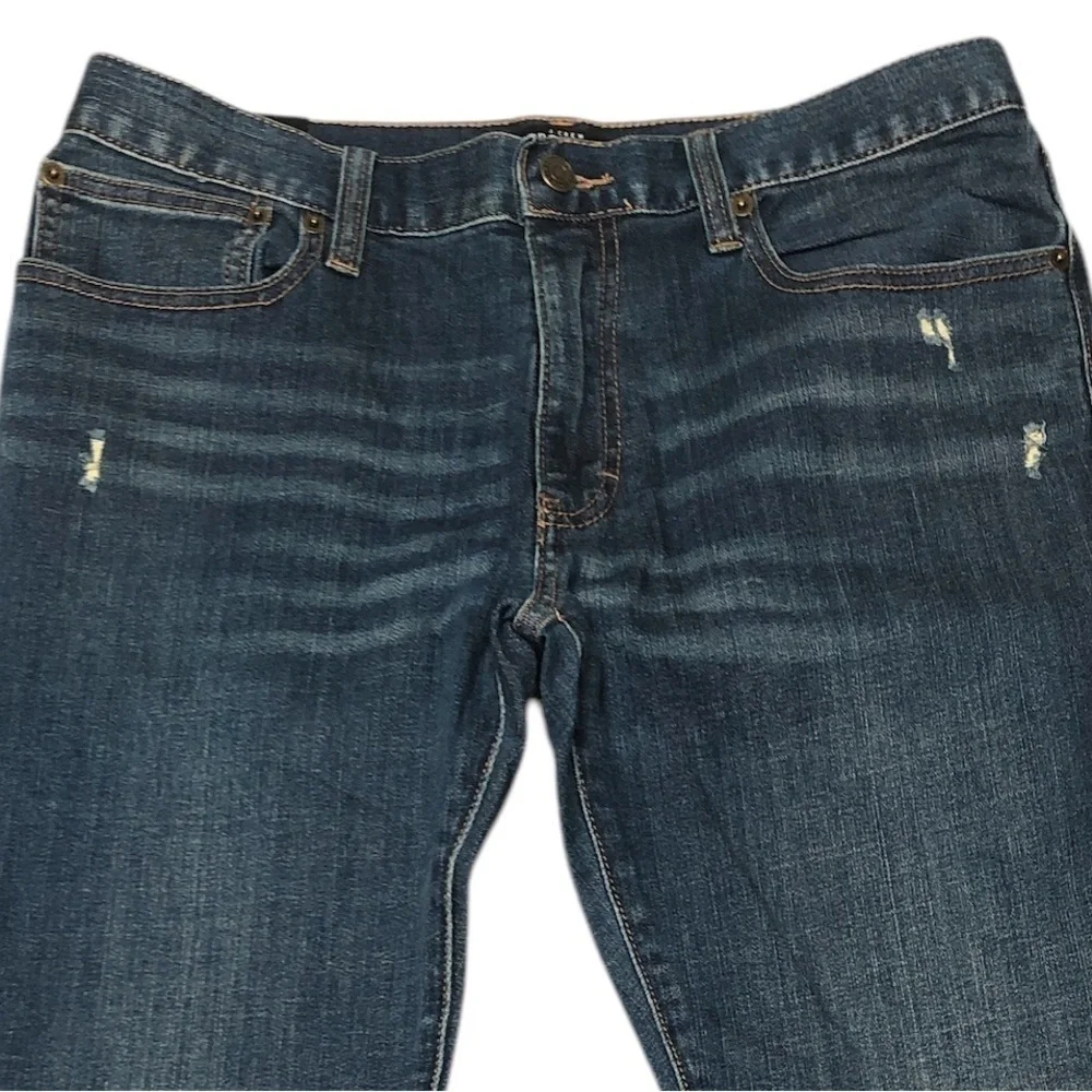 NWT J. Crew Mercantile Flex Slim Distress Jeans Size 32x30